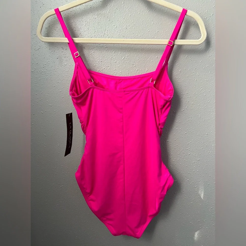 La Blanca Island Goddess Lingerie One Piece In Bright Pink Size 8 New